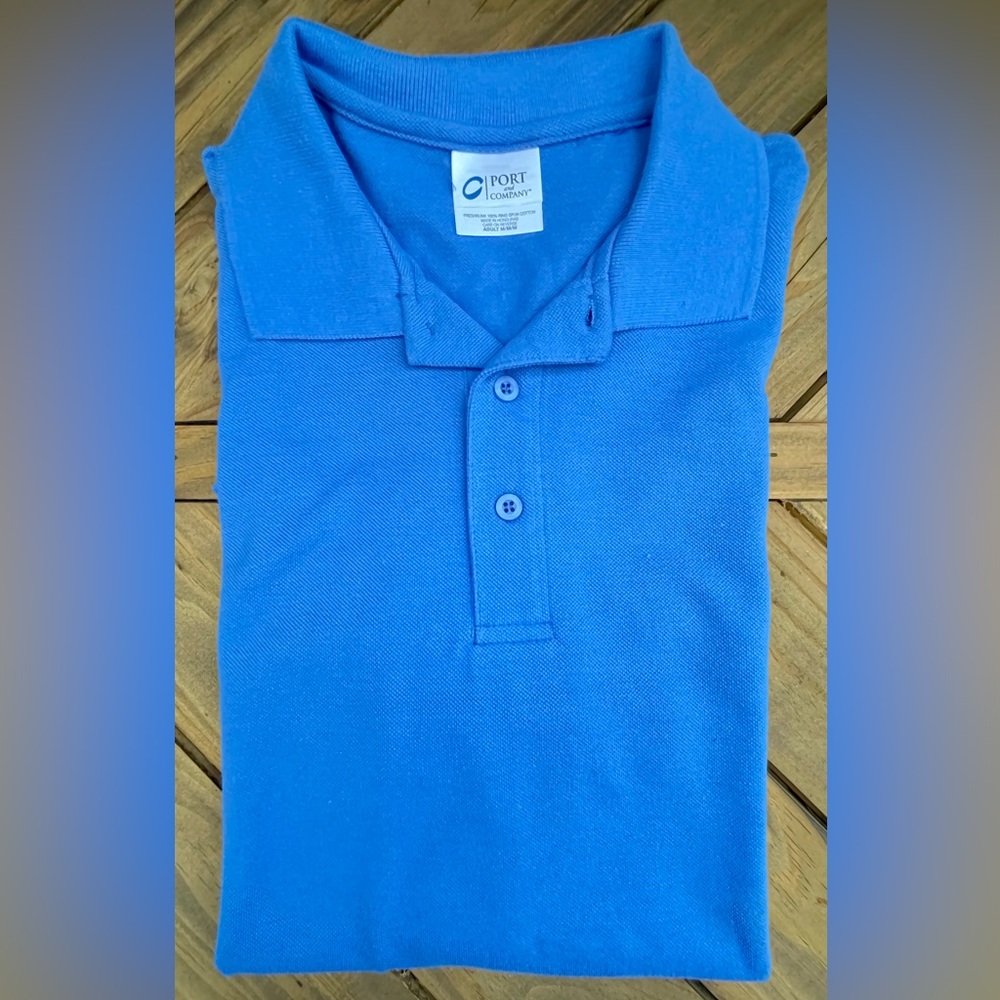 Port and Company Royal Blue Polo Shirt M